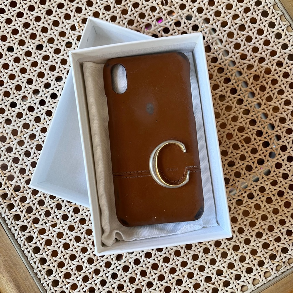 Chloé C Embellished Leather iPhone X and XS case